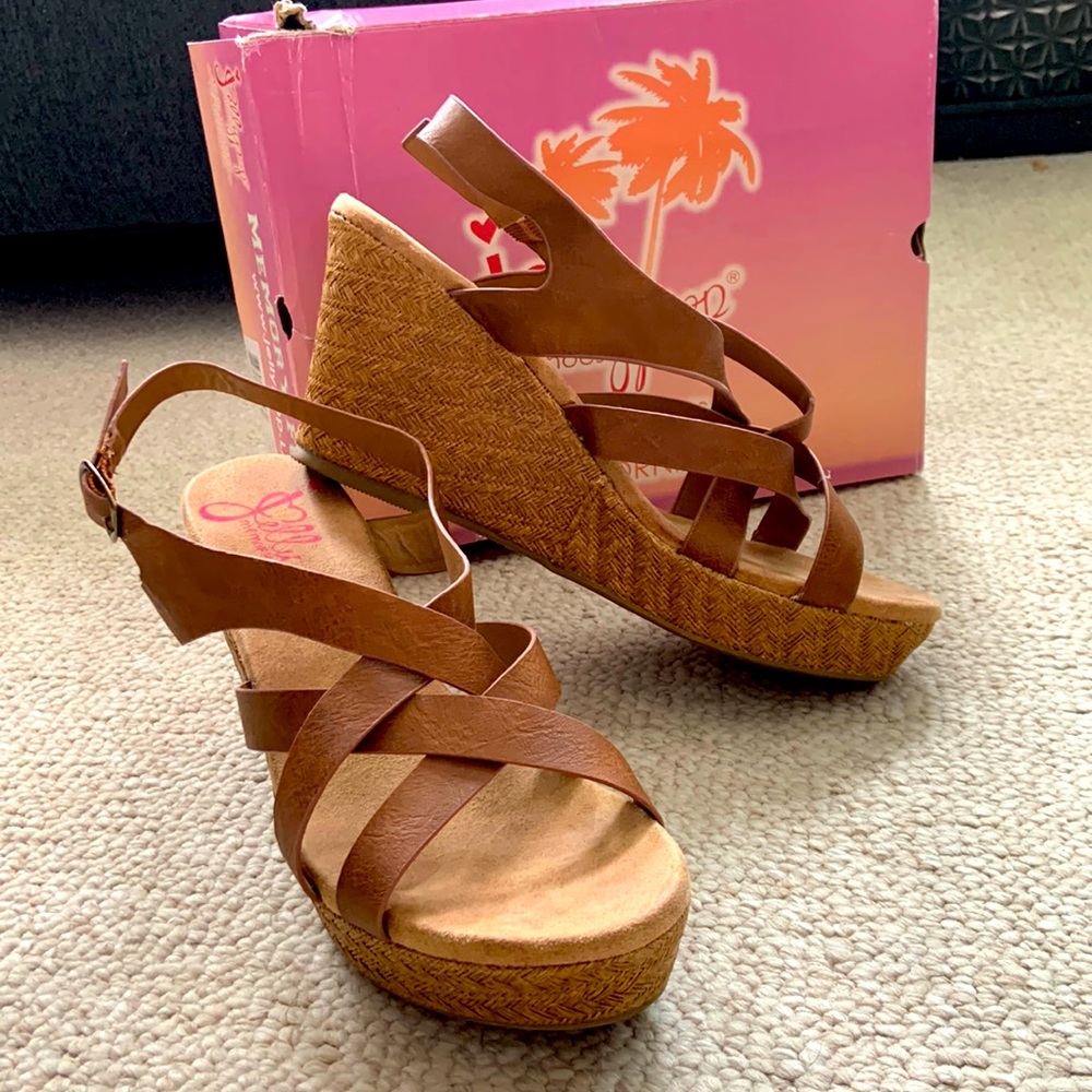 Jelly pop  wedge sandals with comfort foam soles!